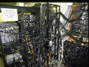 This is a common sight.  A disorganized data center and server room.