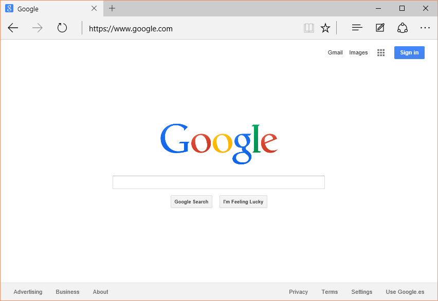 make google default search engine edge