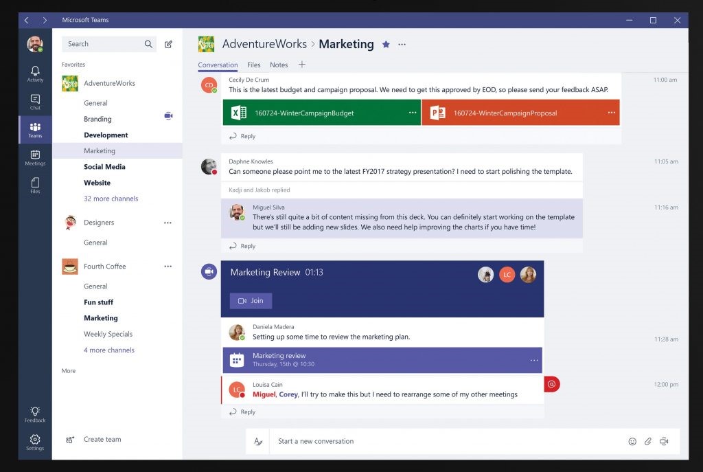 Office 365 Microsoft Teams and channels